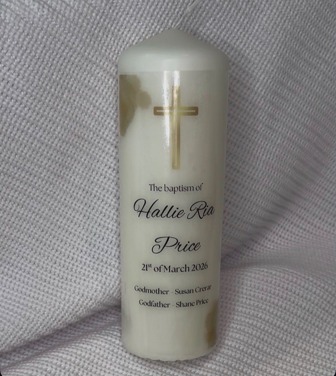 Christening candle